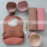 Super Soft Adjustable Baby Feeding Bibs With Food Catcher Pocket Silicone Baby Bibs Waterproof Bibs thumbnail-2