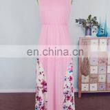2019 New Women Pink Floral Long Summer Dress Mother Daughter Matching (this Link for WOMAN) thumbnail-5