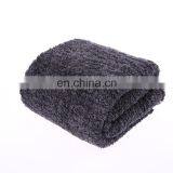 Fluffy Microfiber Plush Black Double Layer Sherpa Throw Blanket 50 x 60 Inches for Couch Sofa thumbnail-3