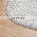 European Fashion Luxury Round Shape Solid Color Washable Bedroom Living Room Fluffy Faux Fur Carpet Rug thumbnail-4