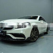 B Style Carbon Fiber Front Bumper Fins for Mercedes Benz CLS-Class W218 CLS63 AMG 2015-2017 thumbnail-5