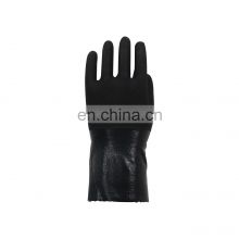 Sunnyhope oil resistant chemical PVC sandy finish long sleeve gloves