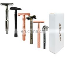 Multimodel Optional Twin Blades Stainless Steel Shaving Razor Body And Face Shave Zinc Alloy Safety Razor