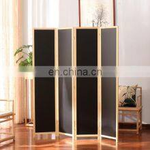 Wood Frame Chalkboard Room Divider Screen With Wet Erase Board Blackboard for Child