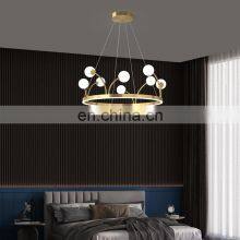 Simple Modern Style Ceiling Chandelier Bedroom Indoor Decor Hotel Home Ring Round LED Pendant Light thumbnail-3