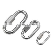 JRSGS Wholesale Quick Chain Link Chain Connecting Link Curt Threaded Stainless Steel Quick Link / Snap Hook