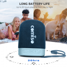COMISO Portable Bluetooth Speakers, IPX7 Waterproof Floatable Small Wireless Speaker Loud Sound Rich Audio Stereo Pairing Bluetooth 5.0 100 Feet 20H Battery Life Ultra Compact for Outdoor Beach, Pool thumbnail-3