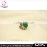 2015 New Product Gold Plated Ring With the Earth's Surface Oval Flat Imitation Jade thumbnail-3