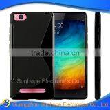 Mobile Accessories S Line Design Tpu Soft Gel Mobile Phone Cover for MIUI Xiaomi Mi 4i