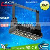 High Lumen 110lm/w Waterproof 30w Led Tunnel Fixture Led Floodlight 30 Watt Marine Led Light