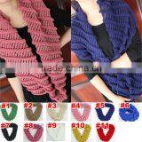 Winter Fashion Twill Solid Color Women Loop Scarf thumbnail-1
