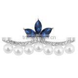 China Supplier Cheap Wholesale Zinc Alloy Magnetic Artificial Flower Rhinestone Brooch thumbnail-2