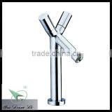 hot sale polished chrome brass double handle high body health faucet