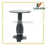 black painted table