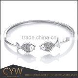CYW Fashion Fish 925 Sterling Silver Bangle China Jewelry Wholesale thumbnail-1