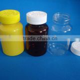 250cc PET Empty Clear Pill Bottle with One Color Screen printing( For pills, capsules, tablets, solid powder)
