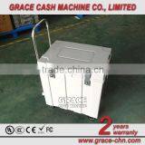 2-layer Drawers Handled Plastic-metal Cash in Transit Trolley