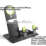 2 in 1 Dual Stand Mobile Phone Holder for Iphone 6 Iphone 6 Plus Iphone 5 and for Apple Watch 38mm 42mm Charging Charger Dock thumbnail-3