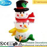 DJ-136 8ft Large Black Hat Smile Scarf Funny Inflatable Outdoor Christmas Abominable Snowman Decoration thumbnail-1