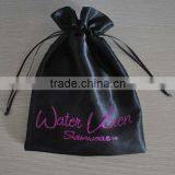 Black Satin Pouch