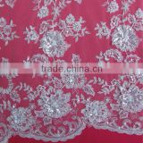 Sequins Embroidery Applique Fabric Mesh Besed