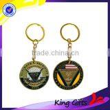 Personalized Design United States Military Police Challenge Coin With Plated Gold Key Chain