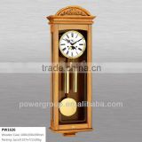 Decorative wall clocks with wooden case Gloden pendulum PW1626