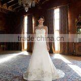Popular Sale Scoop Pearl Lace Embroidered Wedding Dress thumbnail-2