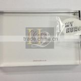 fashion acrylic tabletop block frame/picture frame with custom logo