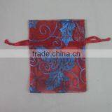 HOT SALE Red Printed Organza Gift Bag thumbnail-2