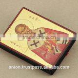 Greek & Russian Orthodox Wooden Icon. St. Nicolas. Big Size thumbnail-4