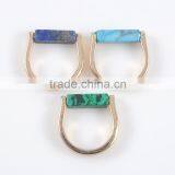 Hot Sale Charm Fashion Turquoise Mens Gold Ring thumbnail-4