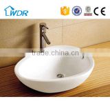 Chaozhou above counter mounting big oval art basin