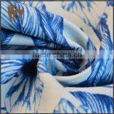 2016 New Designer Blue Flower Printing Fabric Cotton Linen Fabric for Clothing