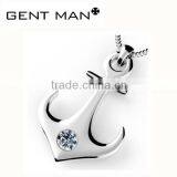 Custom Never Fade Titanium Steel Pendant 925 Silver Anchor Stainless Steel Pendant thumbnail-1