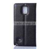 Hot Selling Ultra Thin Lichee PU Leather Case Wallet Folio Flip Cover for Samsung GALAXY Note 4 thumbnail-4