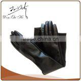 New Black Ladies Long Leather Gloves With Many Styles thumbnail-4