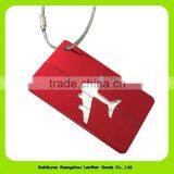16030 Custom Braned Teco-friendly Travel Hotel Gifts Brown Leather Airport Luggage Tag thumbnail-4