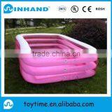 giant RED pvc inflatable family swimming SPA pool with 3 rings, customised transparent float swimming pool