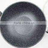 Cast-Aluminum Frying Pan Sets 18/20/24/28/30cm Marble Stone Coating With Lid thumbnail-2