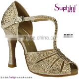 hot sale sparkle gold sexy high heel ladies latin tango dance shoes