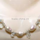 pearl gemstone silver necklaces