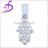 Factory Wholesale 925 Sterling Silver Tiny Hamsa Pendant thumbnail-1