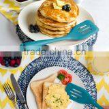 Silicone Kitchen Utensil Set (5 Piece) in Hygienic Solid Coating + Bonus 101 Cooking Tips thumbnail-2