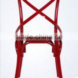 Wooden Antique Cross Back Dining Chair thumbnail-2