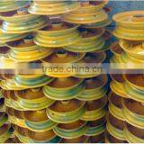 Factory Directly Sell Steel Wheel 4.00-8 Hub Yellow Rim