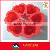 Silicone Heart Shaped Flower Shape Cake Mold thumbnail-3