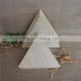 Triangle Natural Cheap Wooden Christmas Gift Box thumbnail-1