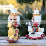 Resin Nutcracker Soldier Toy Christmas Decoration Rocking Horse thumbnail-3