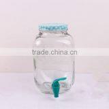 Clear Glass Beverage Dispenser Jar With Faucet thumbnail-4